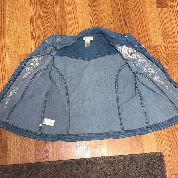 SUSAN BRISTOL FLORAL JEAN JACKET-AMAZING CONDITION! - Picture 4 of 6